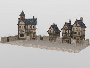medieval street Modello 3D