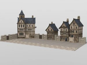 calle medieval Modelo 3D