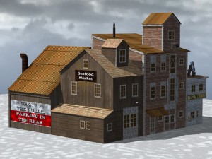 wharf building 3D Model