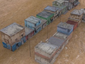 shanty town buildings 2 town blocks 3D-Modell