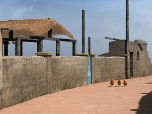 झोंपड़ी शहर की इमारतें 2 फार्म 3D मॉडल