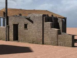 झोंपड़ी शहर की इमारतें 2 फार्म 3D मॉडल