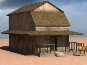 झोंपड़ी शहर की इमारतें 2 फार्म 3D मॉडल