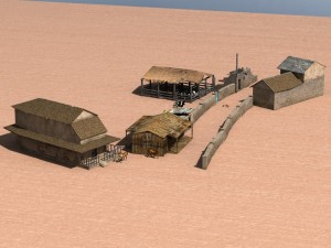 shanty town buildings 2 farm 3Dモデル
