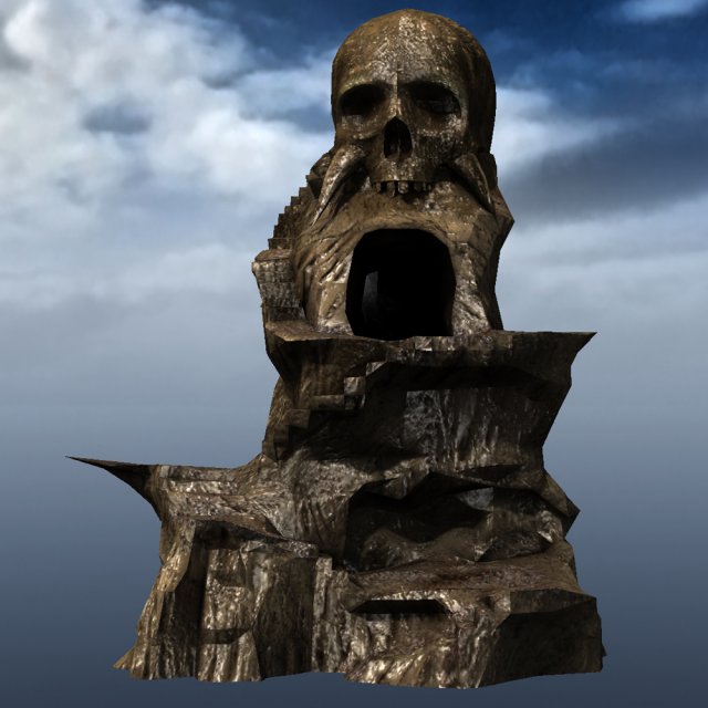 skull rock mountain 3D मॉडल .c4d .max .obj .3ds .fbx .stl .blend 
