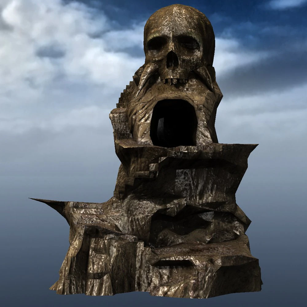 skull rock mountain 3D Model .c4d .max .obj .3ds .fbx .stl .blend 