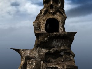 skull rock mountain 3D Model