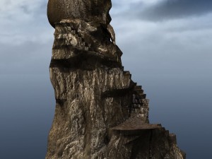 skull rock mountain 3D मॉडल