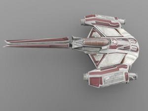 zerius spaceship in 3ds and obj formats 3D Model