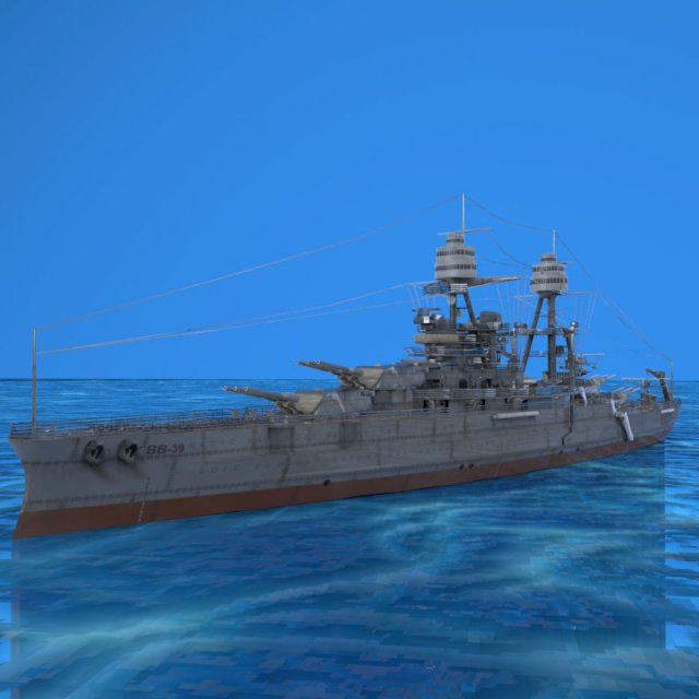 uss arizona in 3ds and obj format 3D 모델 .c4d .max .obj .3ds .fbx .stl .blend 