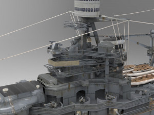 uss arizona in 3ds and obj format 3D 모델