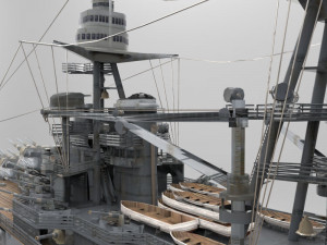 uss arizona in 3ds and obj format 3D 모델