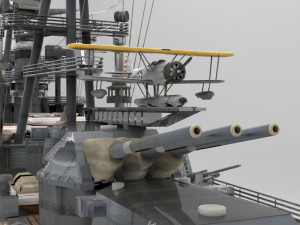 uss arizona in 3ds and obj format 3D 모델