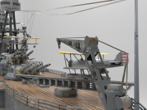 uss arizona in 3ds and obj format 3D 모델