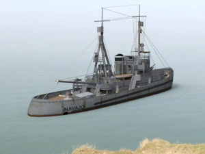 uss navajo in fbx and obj format 3D Model