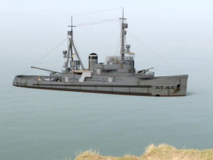 uss navajo in fbx and obj format 3D Model