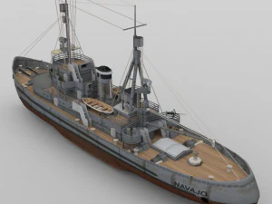 uss navajo in fbx and obj format 3D Model