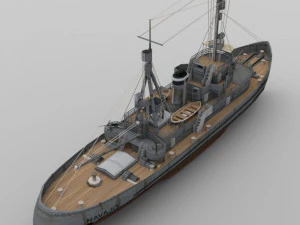 uss navajo in fbx and obj format 3D Model