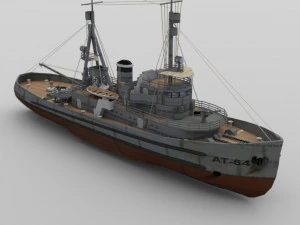 uss navajo in fbx and obj format 3D Model