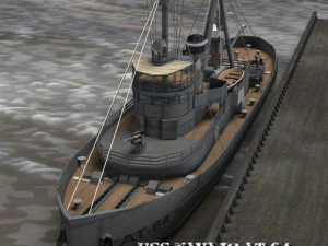 uss navajo in fbx and obj format 3D Model
