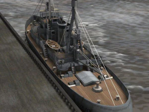 uss navajo in fbx and obj format 3D Model