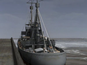 uss navajo in fbx and obj format 3D Model