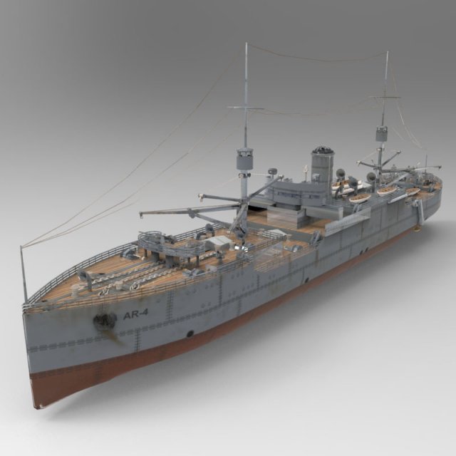 uss vestal in 3ds and obj format 3D Model .c4d .max .obj .3ds .fbx .stl .blend 