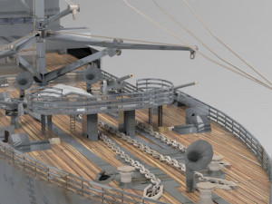 uss vestal in 3ds and obj format 3D Model