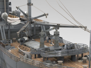 uss vestal in 3ds and obj format 3D Model