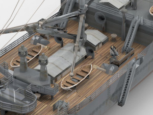 uss vestal in 3ds and obj format 3D Model