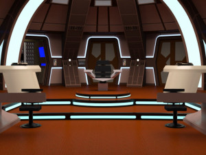 starship bridge 16 in obj and fbx format 3D-Modell
