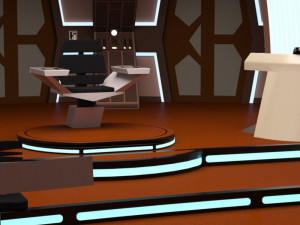 starship bridge 16 in obj and fbx format 3D-Modell