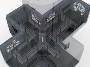 imperial throne room in obj and fbx formats 3Dモデル