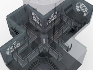 sala del trono imperiale nei formati obj e fbx Modello 3D