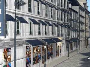 european street in obj and fbx format 3D Model