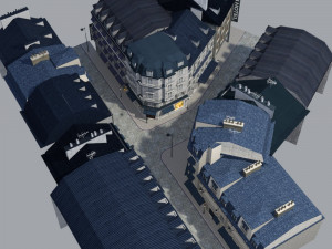 european street in obj and fbx format 3D Model