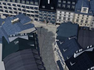european street in obj and fbx format 3D Model