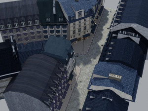 european street in obj and fbx format 3D Model