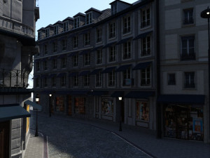 european street in obj and fbx format 3D Model
