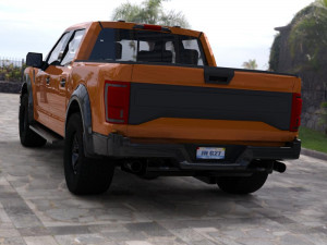modern pickup truck in obj and fbx format Modello 3D