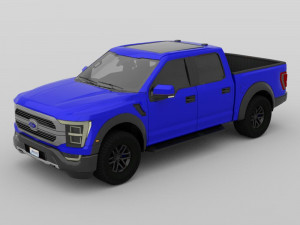 modern pickup truck in obj and fbx format Modello 3D