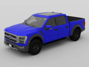 ओबीजे और एफबीएक्स प्रारूप में आधुनिक पिकअप ट्रक 3D मॉडल