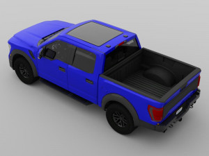 modern pickup truck in obj and fbx format Modello 3D
