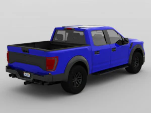 ओबीजे और एफबीएक्स प्रारूप में आधुनिक पिकअप ट्रक 3D मॉडल