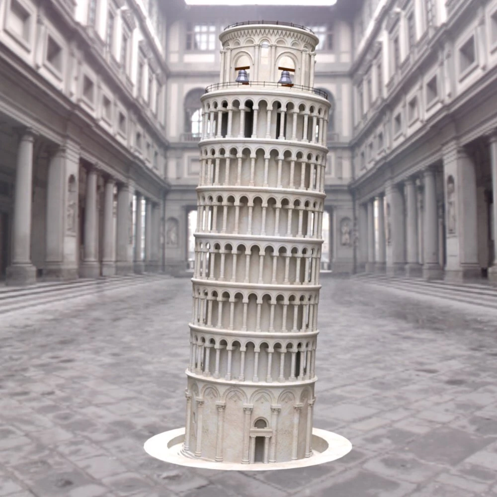 leaning tower of pisa in obj and fbx formats 3D Model .c4d .max .obj .3ds .fbx .stl .blend