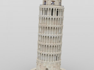 leaning tower of pisa in obj and fbx formats 3D 모델