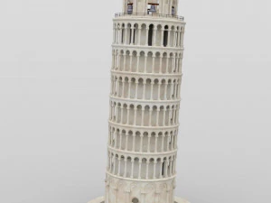 leaning tower of pisa in obj and fbx formats 3D Model