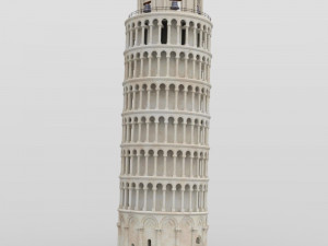 leaning tower of pisa in obj and fbx formats 3D 모델