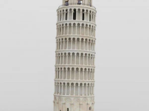 leaning tower of pisa in obj and fbx formats 3D Model