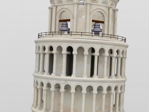 leaning tower of pisa in obj and fbx formats 3D 모델
